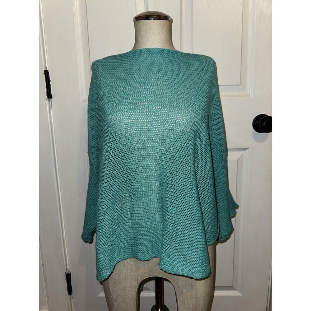 Wooden Ships Women’s Knit Turquoise Blue Sweater Size S/M
